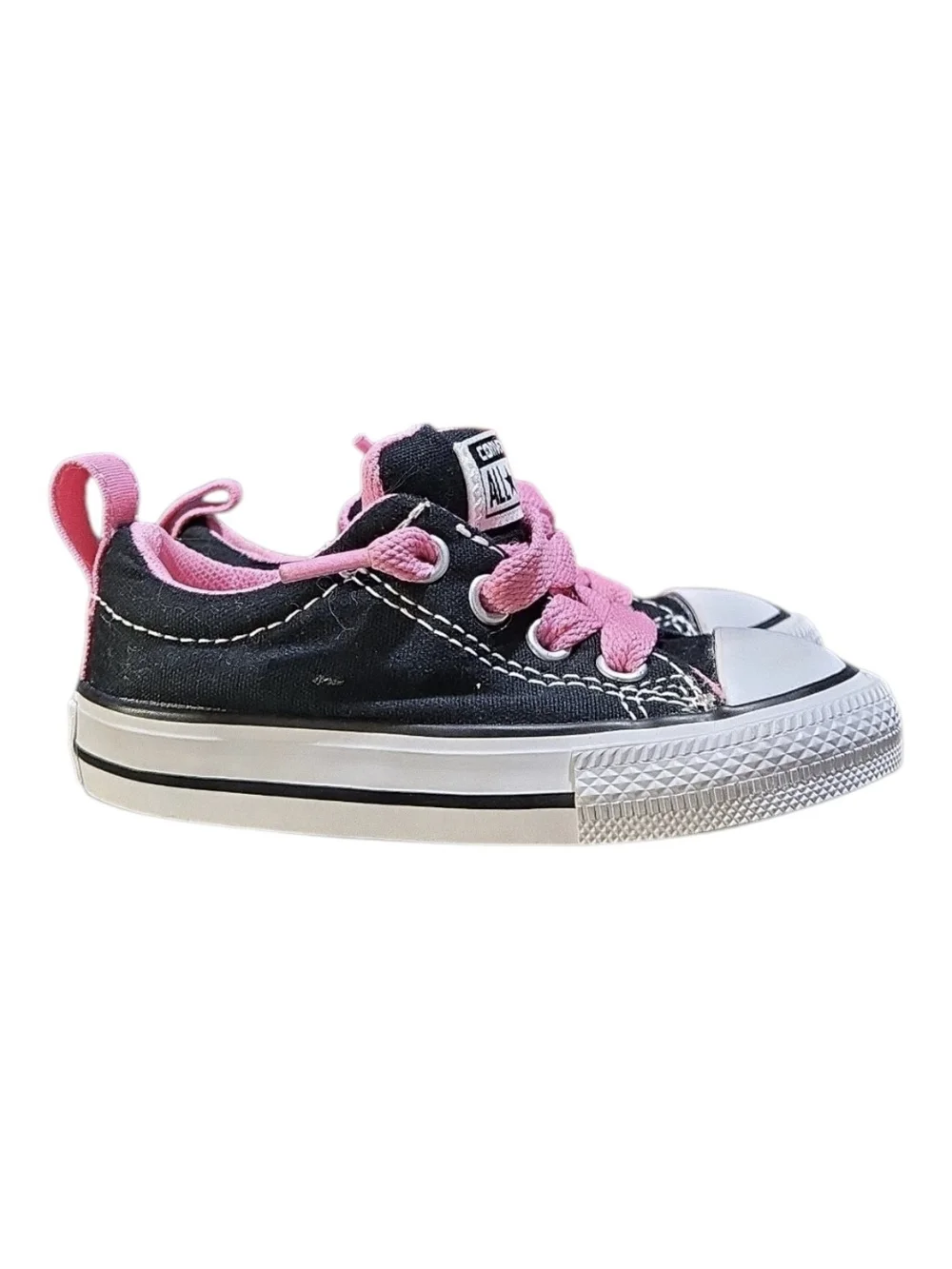Converse Chuck Taylor All Star Infant Slip-On Sneakers Black Pink Size 5